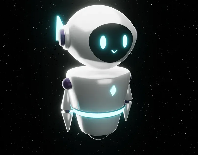 Proyecto de rediseño de marca con un personaje robot en 3D para 3DT